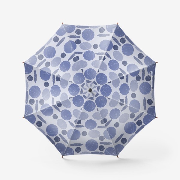 Зонт «Паттерн, круги и овалы, сиреневый »