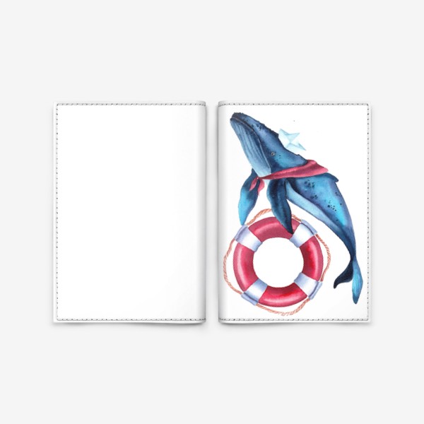 Обложка для паспорта «Кит морячок»