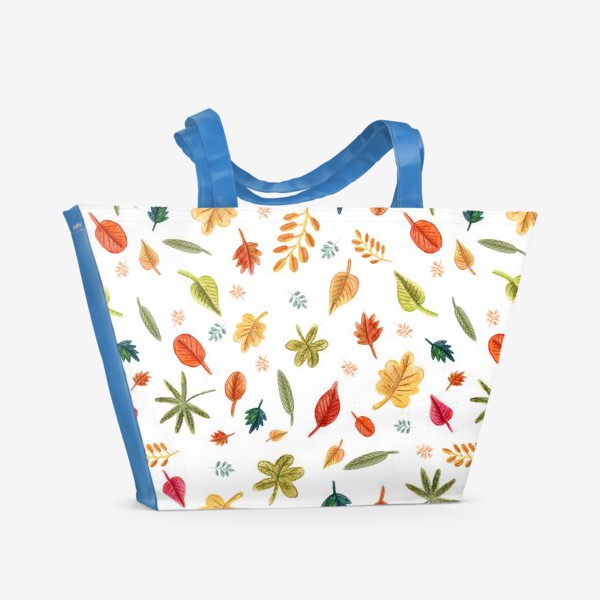 Пляжная сумка «Паттерн "Осенние листья"»