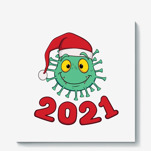 Холст «коронавирус новый год 2021»