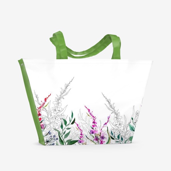 Пляжная сумка «Цветочное поле»