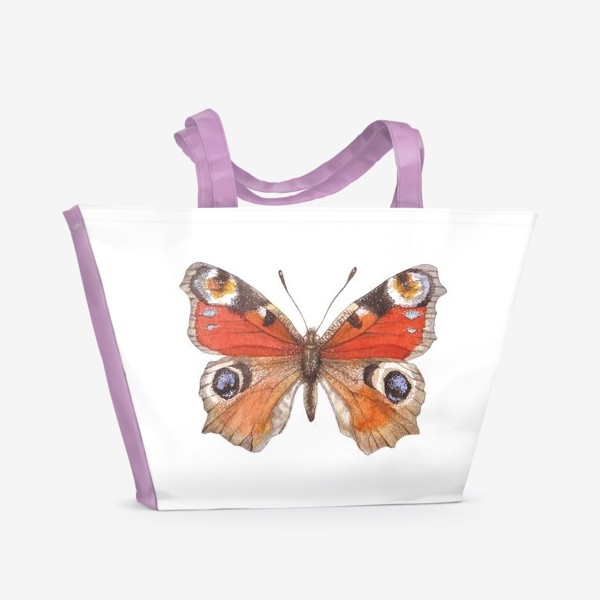 Пляжная сумка «Бабочка Павлиний глаз»