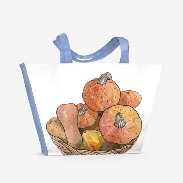 Пляжная сумка «Оранжевые тыквы»