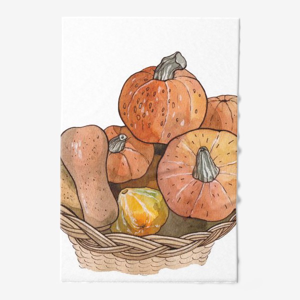 Полотенце «Оранжевые тыквы»