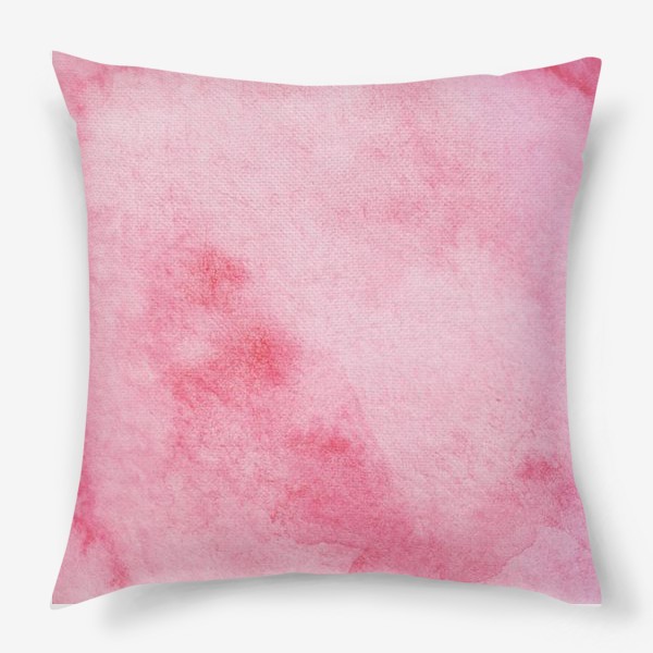 Подушка «Акварель абстракция розовое пятно. »