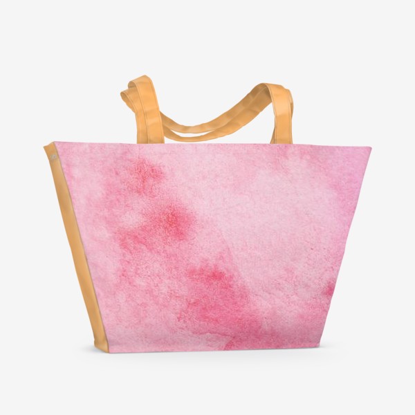 Пляжная сумка &laquo;Акварель абстракция розовое пятно. &raquo;
