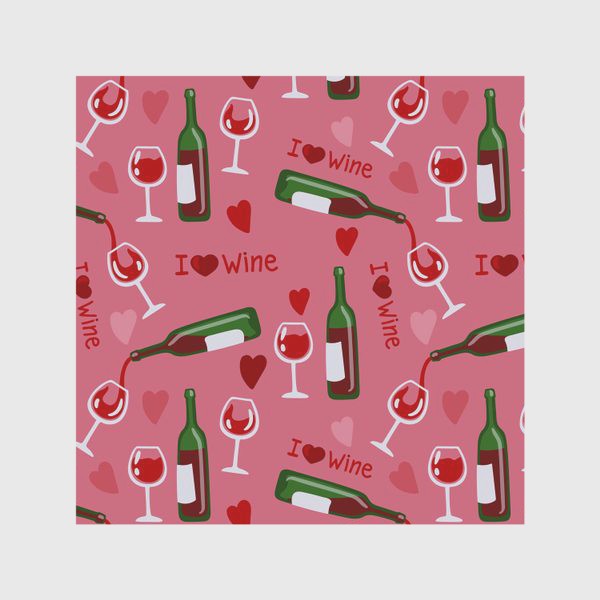Скатерть «Я люблю вино»