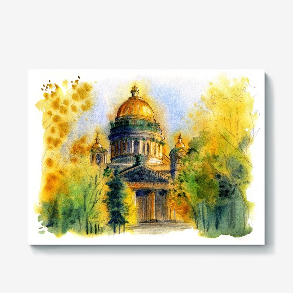 Холст «Осенний Исаакиевский собор, Санкт-Петербург»