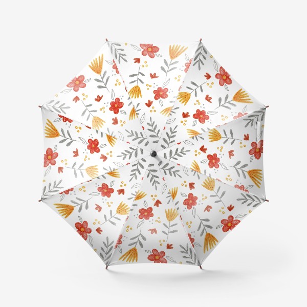 Зонт «Осенний цветочный принт»