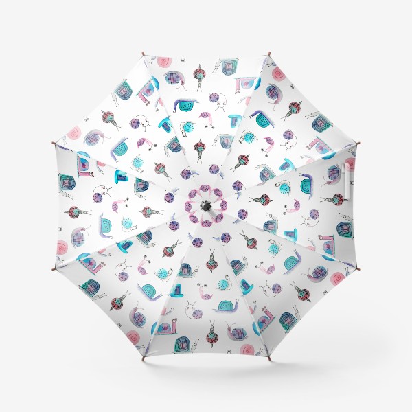 Зонт «Милашки улитки, акварельные»