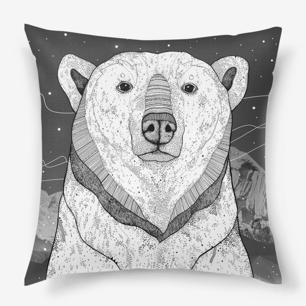 Подушка «Белый медведь. Мишка полярный. »