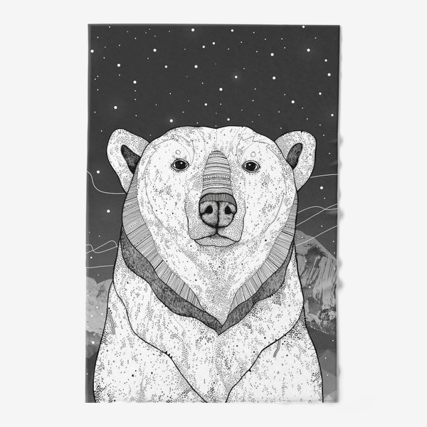 Полотенце «Белый медведь. Мишка полярный. »