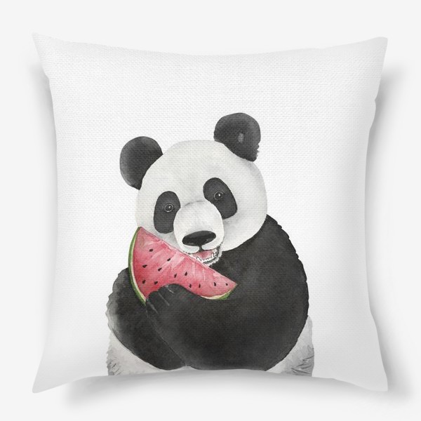 Подушка «милый мишка панда с долькой арбуза »