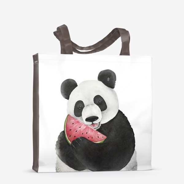 Сумка-шоппер &laquo;милый мишка панда с долькой арбуза &raquo;