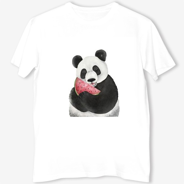 Футболка «милый мишка панда с долькой арбуза »
