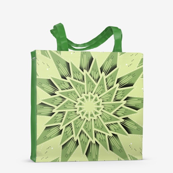 Сумка-шоппер «Абстракция, геометрия, оттенки зеленого »