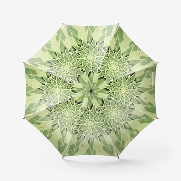 Зонт «Абстракция, геометрия, оттенки зеленого »