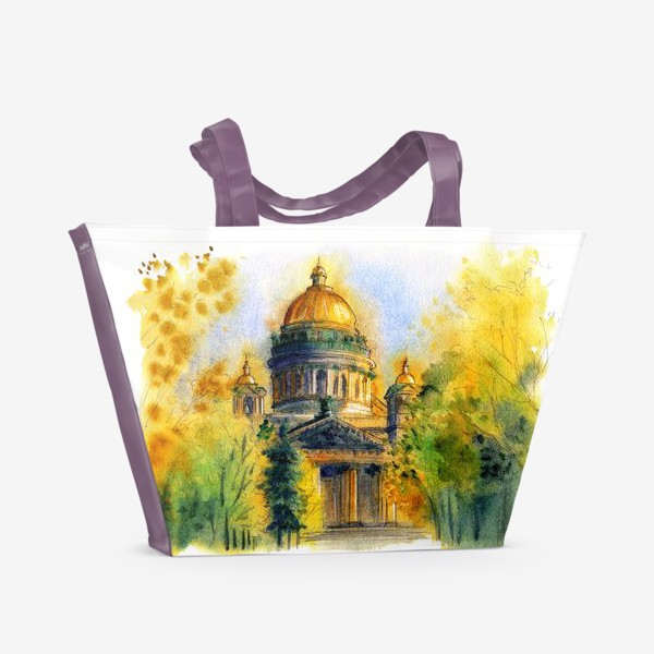 Пляжная сумка «Осенний Исаакиевский собор, Санкт-Петербург»