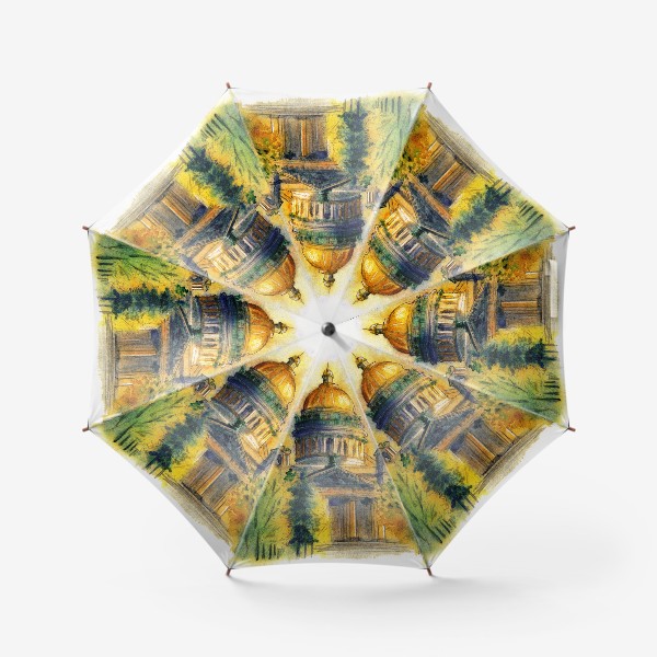 Зонт «Осенний Исаакиевский собор, Санкт-Петербург»
