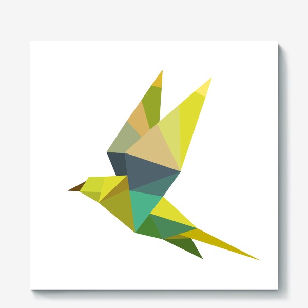 Холст «геометрическая птица»