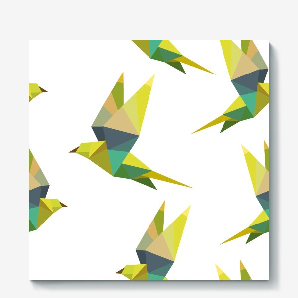 Холст &laquo;паттерн  геометрические птицы &raquo;