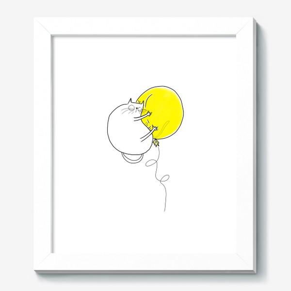Картина «Кот на желтом воздушном шаре»