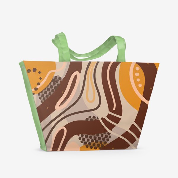 Пляжная сумка &laquo;Современный модный абстрактный узор. Бохо стиль. Пятна, овалы, круги, разводы&raquo;