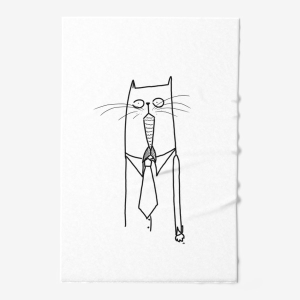 Полотенце &laquo;Деловой кот при галстуке&raquo;