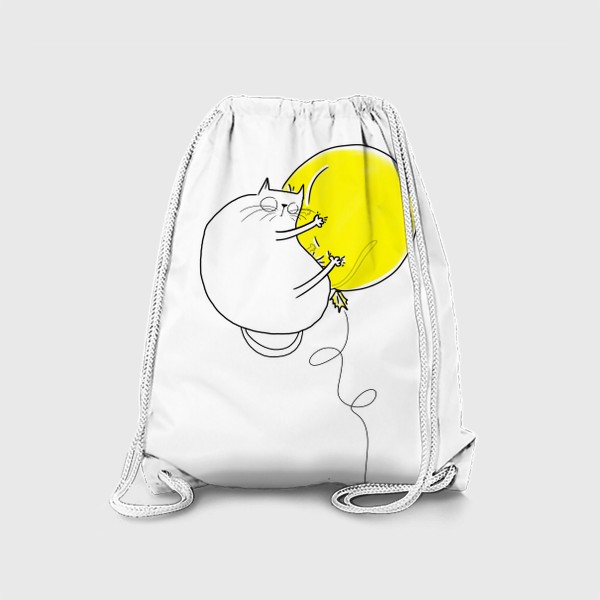 Рюкзак «Кот на желтом воздушном шаре»