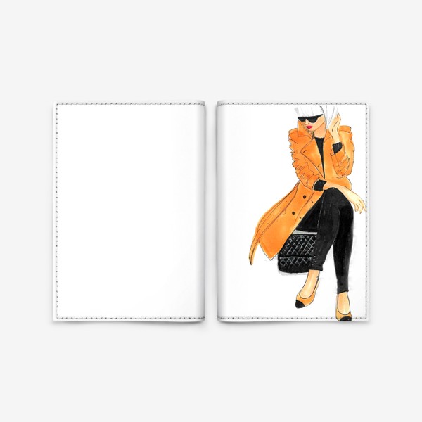 Обложка для паспорта «Модная девушка»