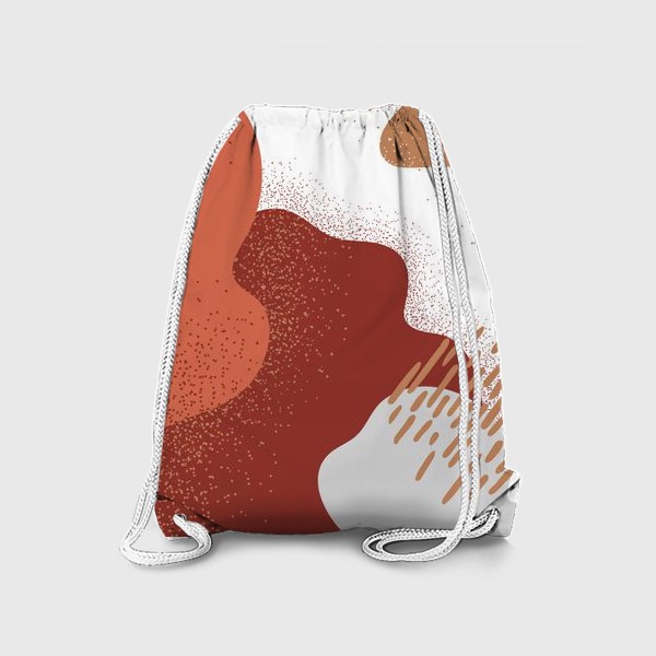 Рюкзак «Абстракция в теплых тонах: пятна, полоски, точки»