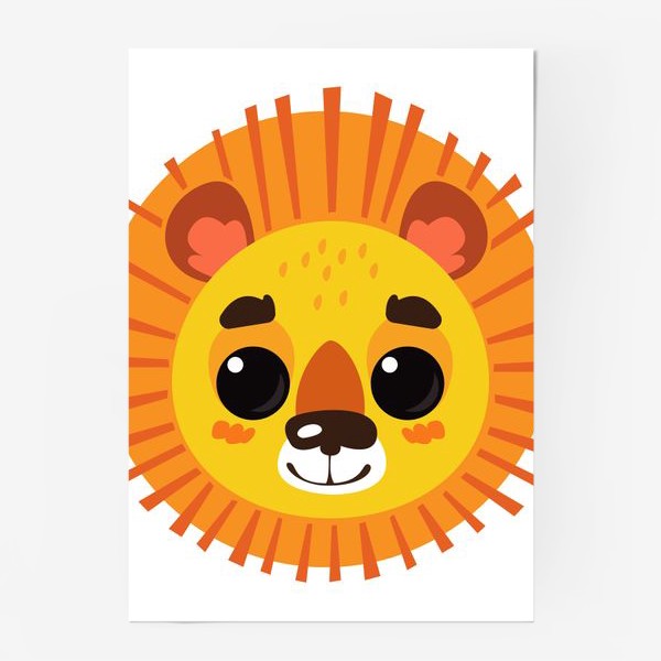 Постер «Голова маленького львенка»
