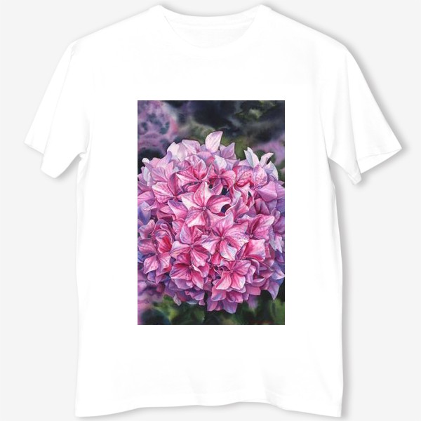 Футболка «In my garden. Pink hydrangea.»
