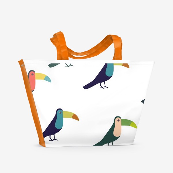 Пляжная сумка «паттерн птица Тукан»