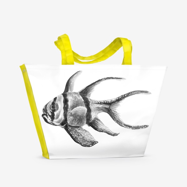 Пляжная сумка «Рыба  Тюлевый апогон или Птерапогон каудерна рыбка»