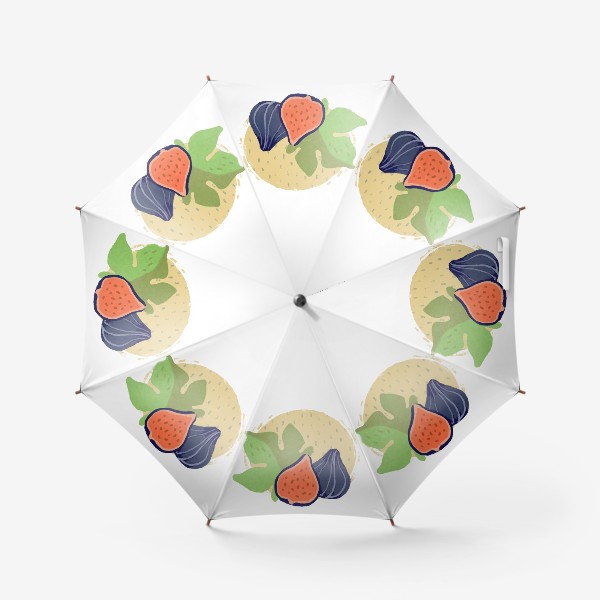 Зонт «Инжир на фоне круга и дождя»