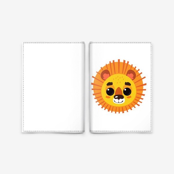 Обложка для паспорта «Голова маленького львенка»