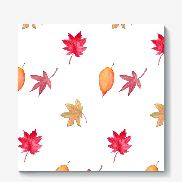 Холст «Осенний паттерн с листьями»