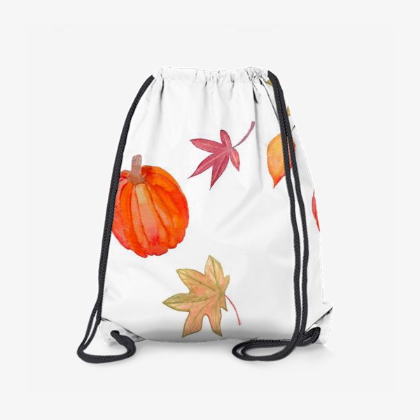 Рюкзак «Осенний паттерн с листьями и тыквой»