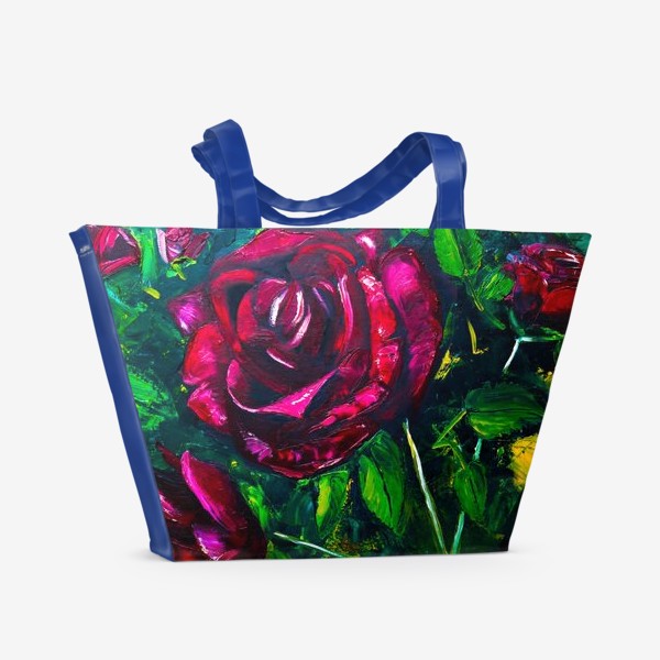 Пляжная сумка «Розы. Холст,масло»
