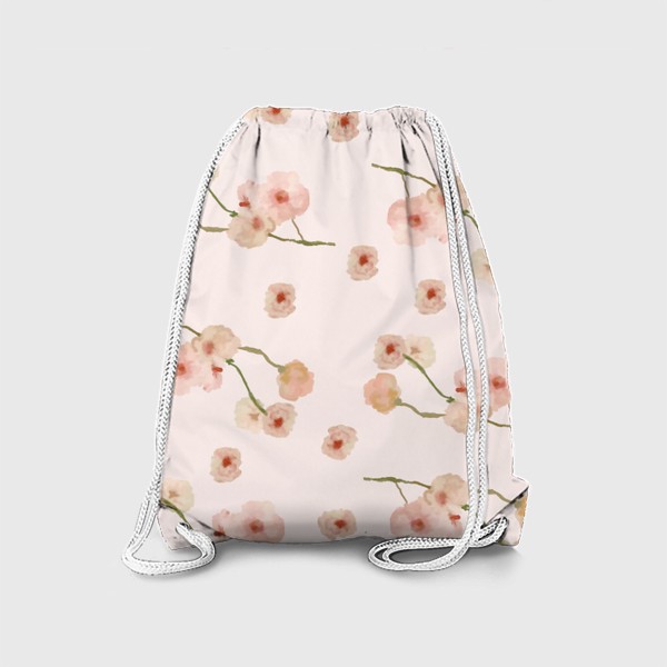 Рюкзак «Паттерн цветы сакуры на розовом»