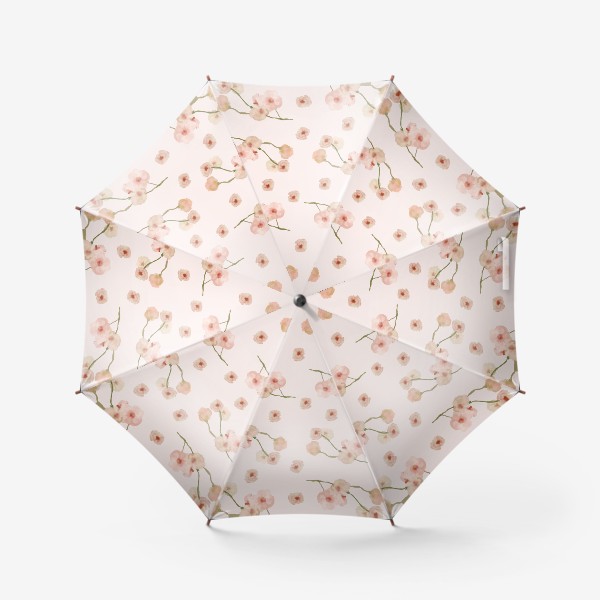 Зонт «Паттерн цветы сакуры на розовом»