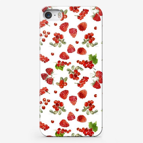 Чехол iPhone «Ягоды малины, брусники, красной смородины»