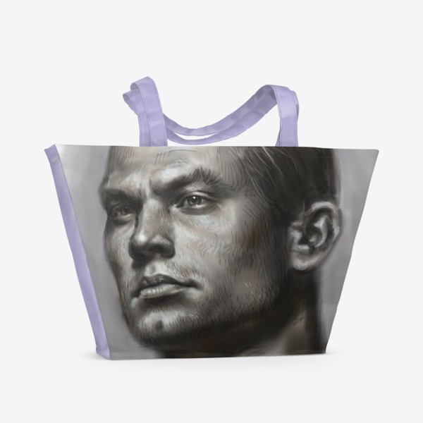 Пляжная сумка «Портрет мужчины реалистичный»