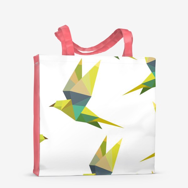Сумка-шоппер «паттерн  геометрические птицы »