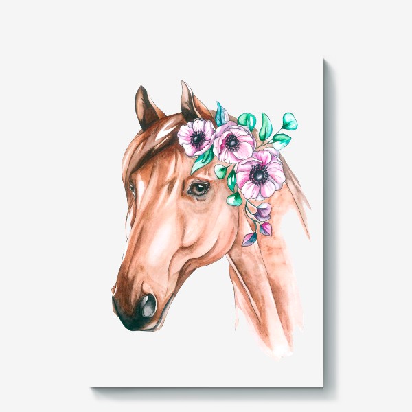 Холст «"Лошади и цветы. Анемон" »