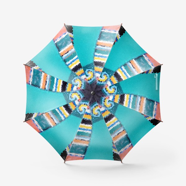 Зонт «Мозаика Абстракция на бирюзовом»