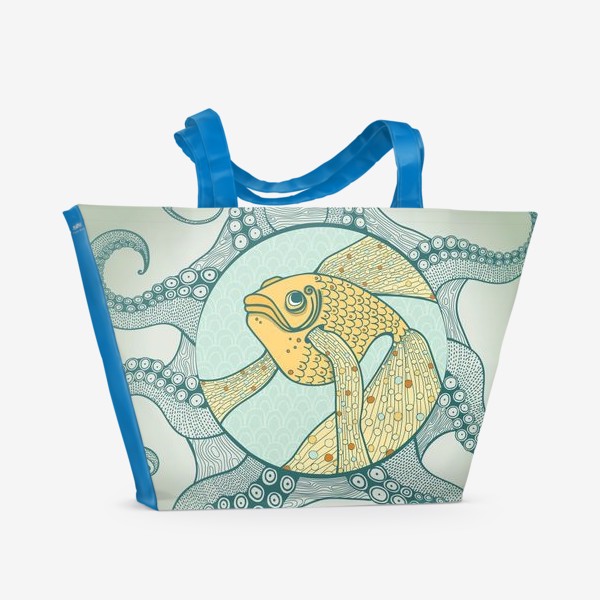 Пляжная сумка «золотая рыбка»