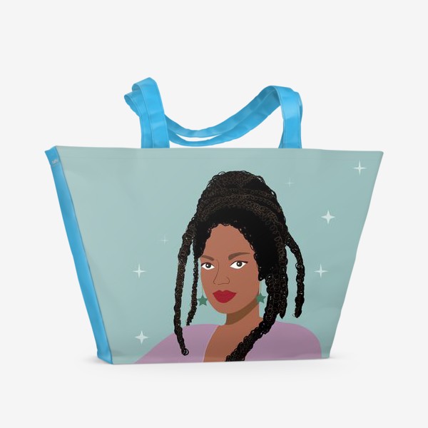 Пляжная сумка «Pretty Afro girl»