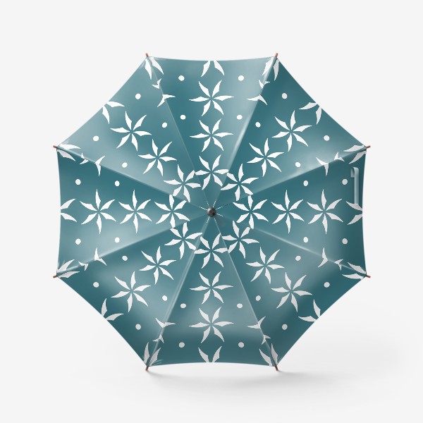 Зонт «Снежинки на синем»